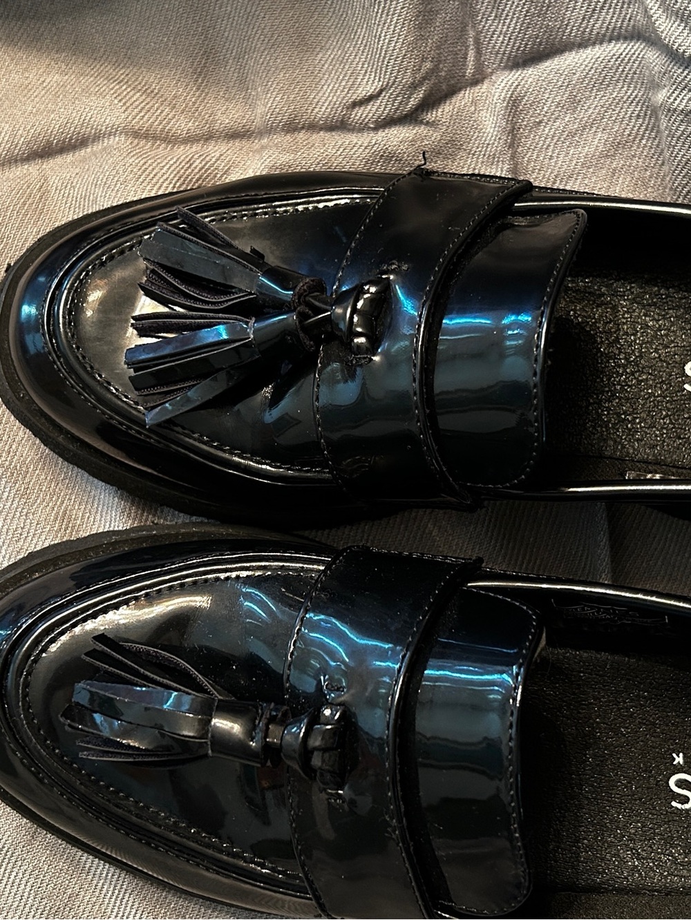 Jones New York Black Loafers with Tassel Accent